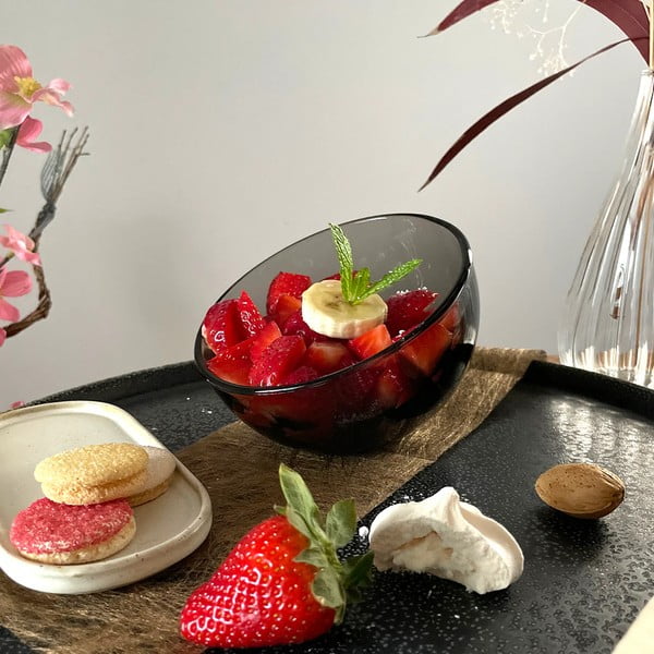 Bubble antracitszürke üvegtál - La Rochère-image-2