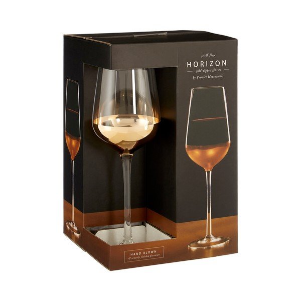 Horizon 4 db borospohár aranyszínű részletekkel - Premier Housewares-image-3