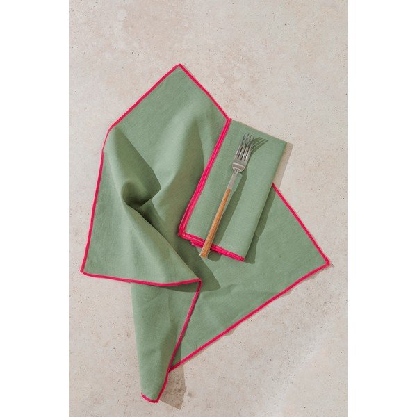 Len szalvéta szett 4 db-os Contrast Edge – Really Nice Things-image-1