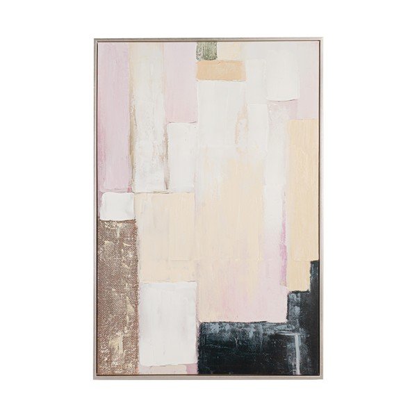 Nyomtatott-kézzel festett részletekkel keretezett-vászon kép 80x120 cm Meldert – Yes Everyday