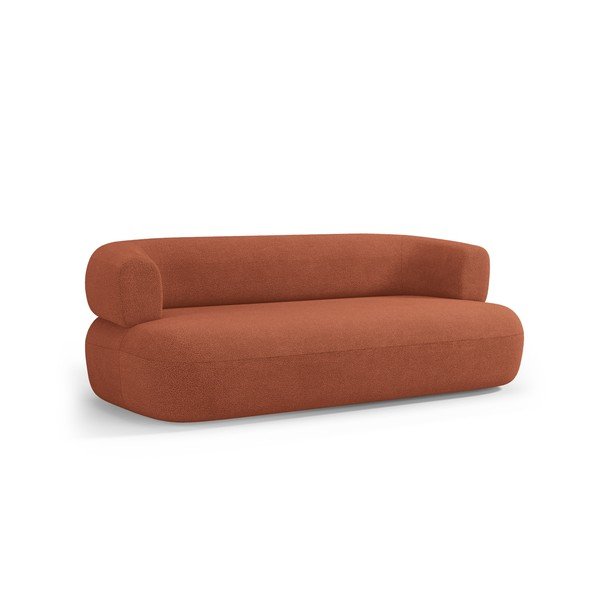 Terrakotta színű buklé kanapé 178 cm Jenny – Micadoni -image-1