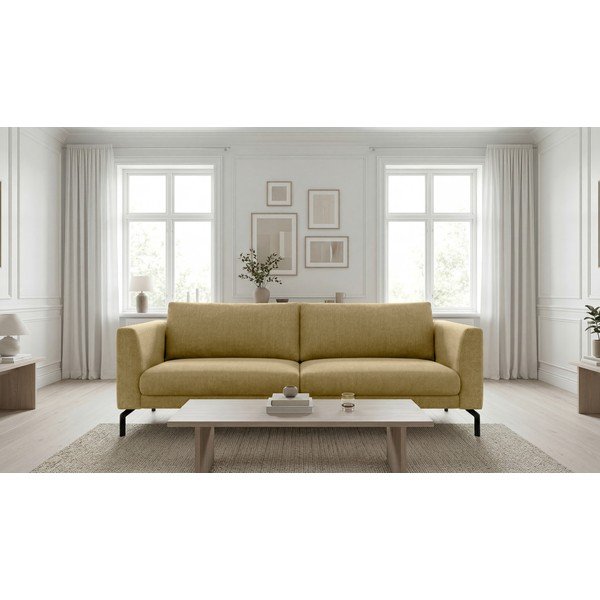 Mustársárga kanapé 216 cm Gomero – Scandic-image-1