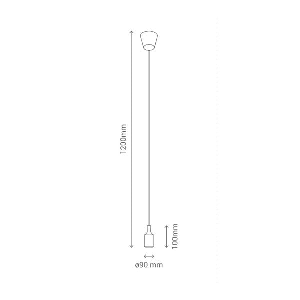 Vintage szürke függőlámpa lámpabura nélkül - SULION-image-1