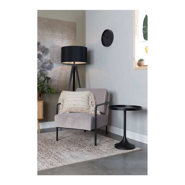 Concrete fekete beton falióra fekete mutatókkal - Zuiver-image-2