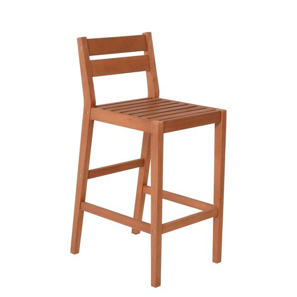 Natúr színű eukaliptusz négyszemélyes kerti bárasztal és -szék szett Maine – Garden Pleasure-image-3