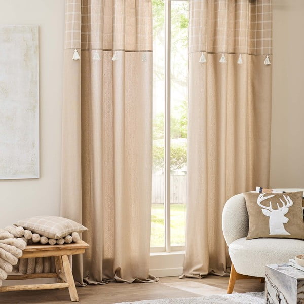 Barna pamutkeverék függöny 140x240 cm Everest – douceur d'intérieur-image-3