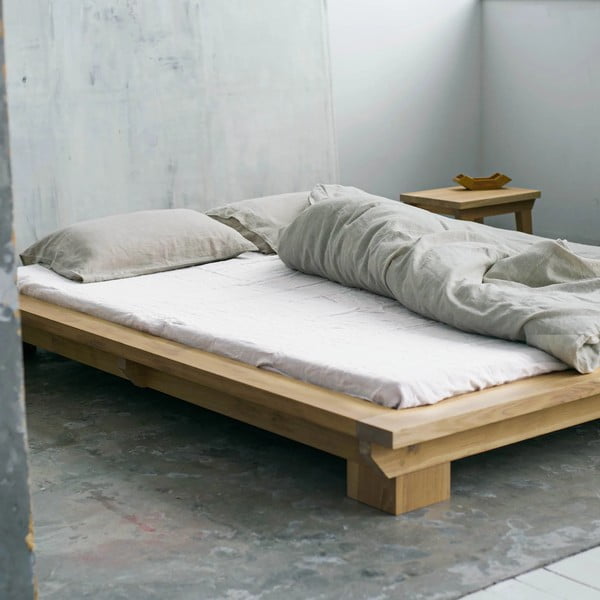 Fehér gumis len lepedő 140x200 cm White – Linen Tales-image-3