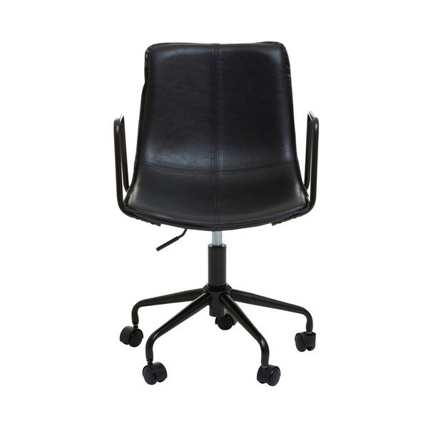 Fekete bőrutánzat irodai szék Branson – Premier Housewares-image-2