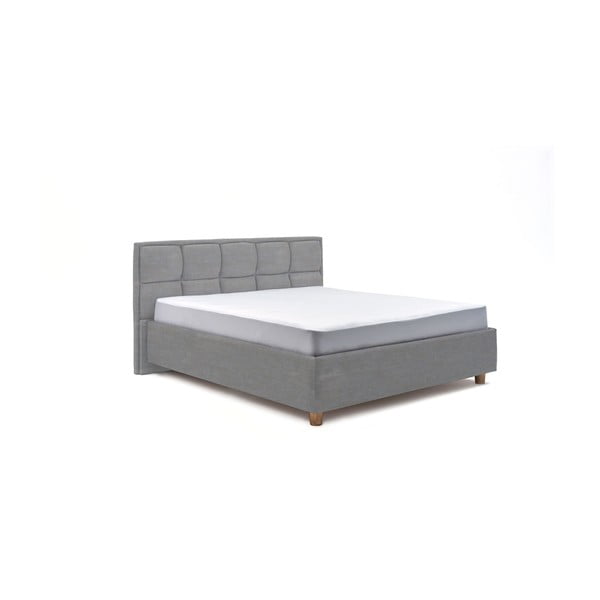 Karme világoskék kétszemélyes ágy ágyráccsal és tárolóhellyel, 160 x 200 cm - AzAlvásért