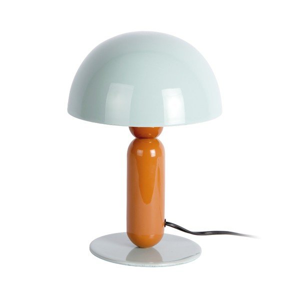 Narancssárga-szürkéskék fém asztali lámpa (magasság 30 cm) Firenze round – Leitmotiv