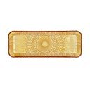 Narancssárga üveg szervírozó tányér 14x38 cm Kusintha – Bitz