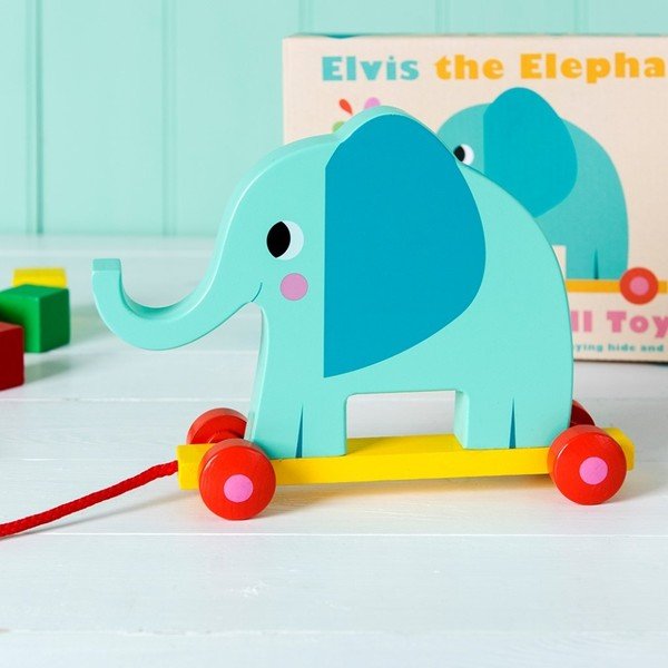 Elvis The Elephant fa gyerekjáték, hosszúság 18 cm - Rex London-image-3