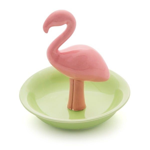 Porcelán ékszertartó állvány Flamingó - Balvi