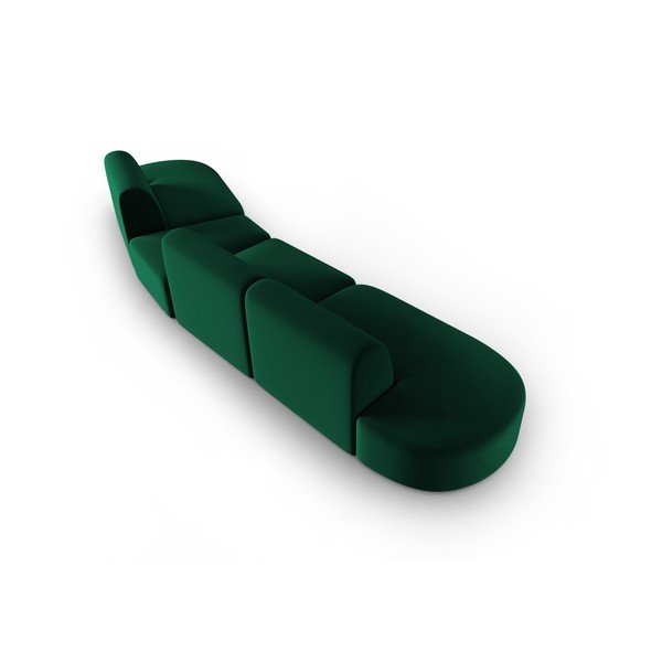 Zöld bársony kanapé, jobb oldali 428 cm Paolo – Milo Casa-image-3