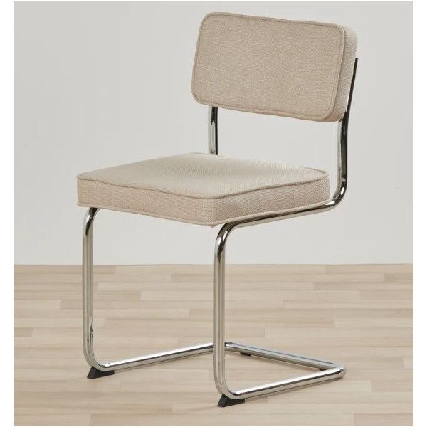 Bézs kárpitozott hinta étkezőszék Rupert – Unique Furniture-image-4