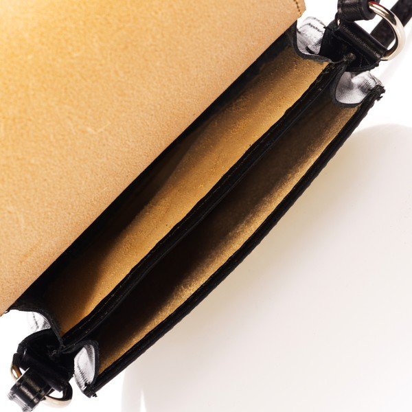 Bubo valódi fekete bőrtáska - Federica Bassi-image-3