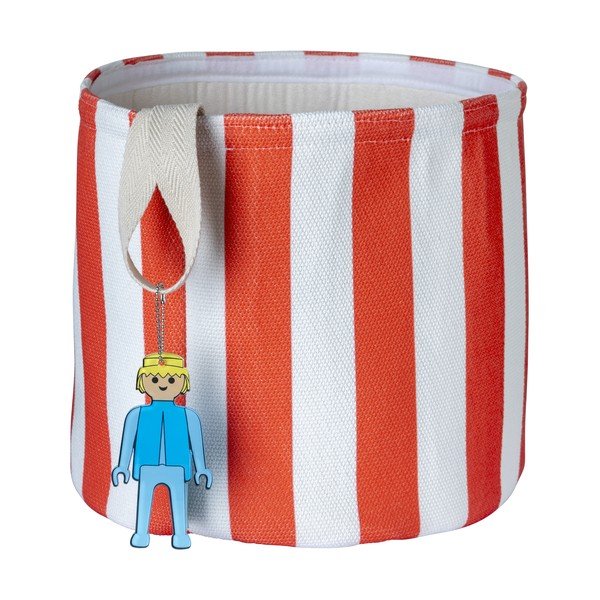 Piros textil játéktároló kosár ø 30x28 cm Stripes – Playmobil-image-2