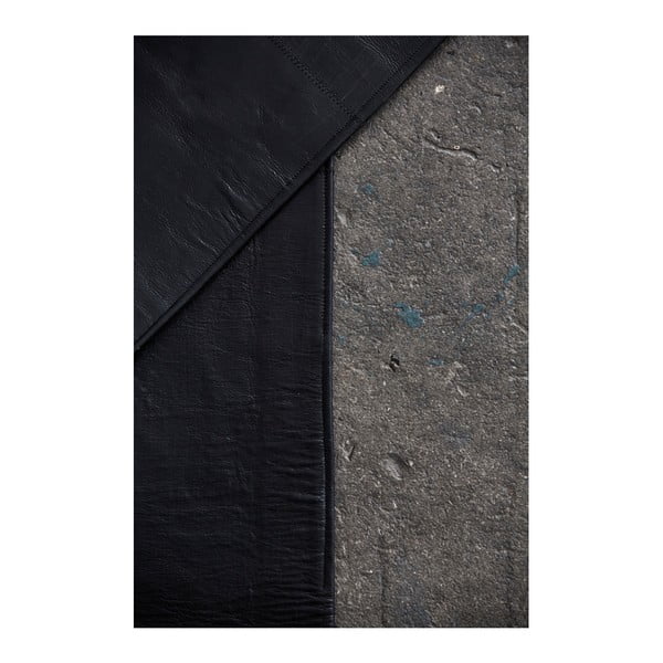 Athens fekete szőnyeg valódi bőrből, 120 x 180 cm - Fuhrhome-image-2