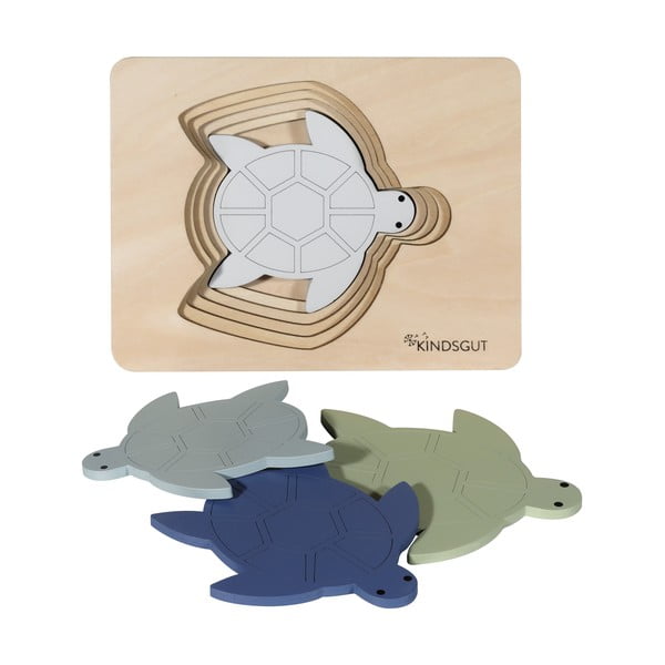 Fa formabeillesztős puzzle Turtle – Kindsgut-image-1
