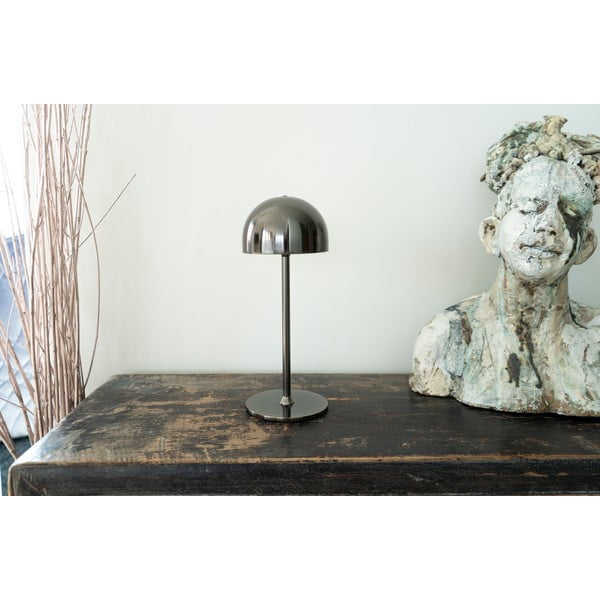 Sötétszürke LED asztali lámpa távirányítóval, fém búrával (magasság 30 cm) Tim – Sirius-image-2