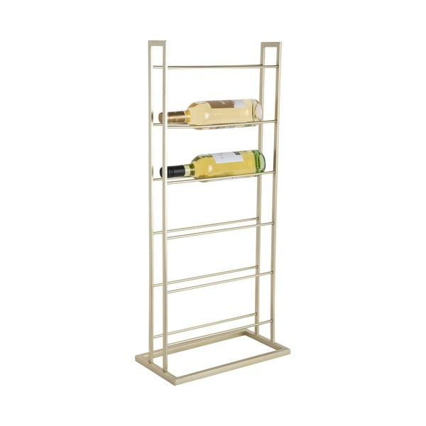 Aranyszínű fém bortartó polcos állvány, palackok száma 5 38x84,5x20 cm Single Floor – PT LIVING-image-3