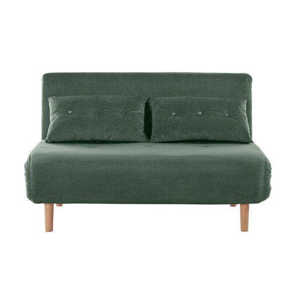 Zöld bársony kanapé 125 cm Magalli - Støraa-image-2