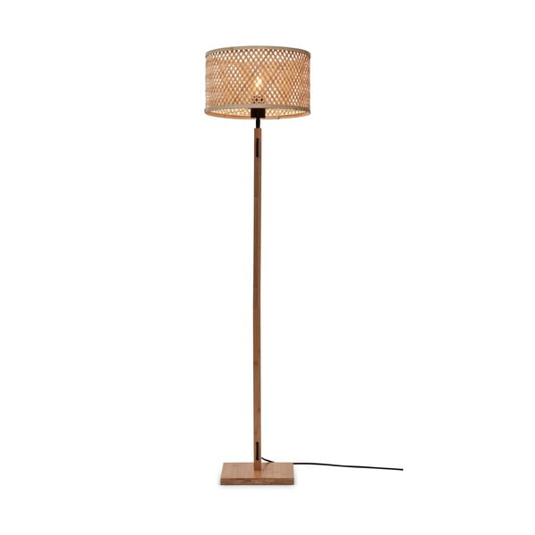 Natúr színű állólámpa bambusz búrával (magasság 128 cm) Java – Good&Mojo