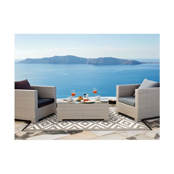 Nirvana bézs-fehér, kültérre is alkalmas, kétoldalas szőnyeg, 120 x 180 cm - Green Decore-image-3