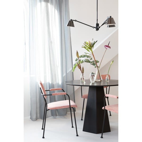 Kerek étkezőasztal kőrisfa dekoros asztallappal ø 100 cm Pilar – Zuiver-image-1