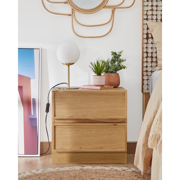 Aranyszínű asztali lámpa fém búrával (magasság 28 cm) Mahala – Kave Home-image-3