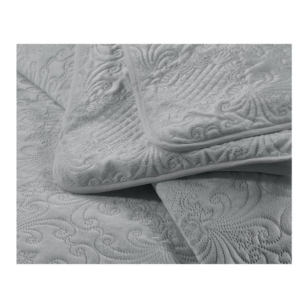 Velvet Clara világosszürke mikroperkál ágytakaró egy párnahuzattal, 180 x 250 cm - Dreamhouse-image-3