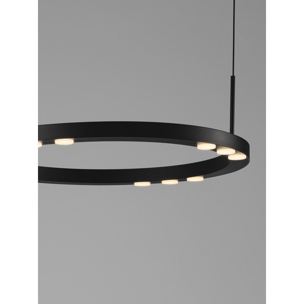 Matt fekete alumínium LED dimmelhető függőlámpa ø 40 cm Lunette – Nova Luce-image-2