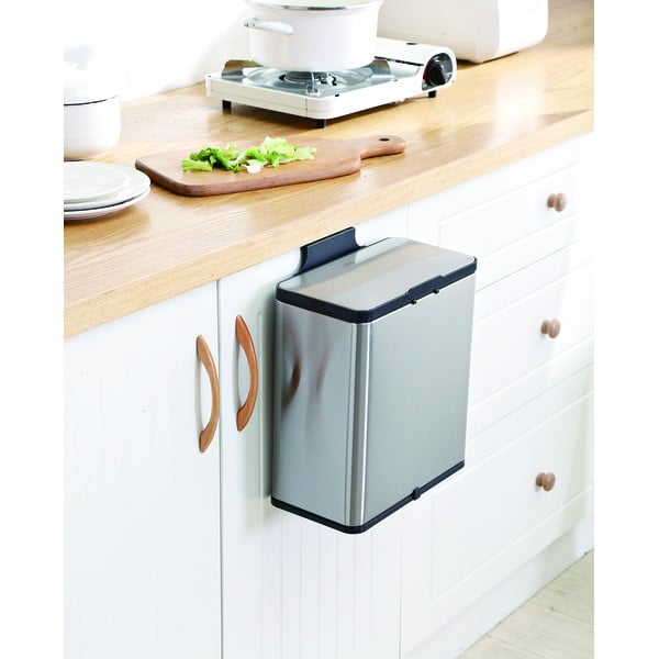 Ezüstszínű komposztálható hulladék gyűjtő 7 l – Addis-image-4