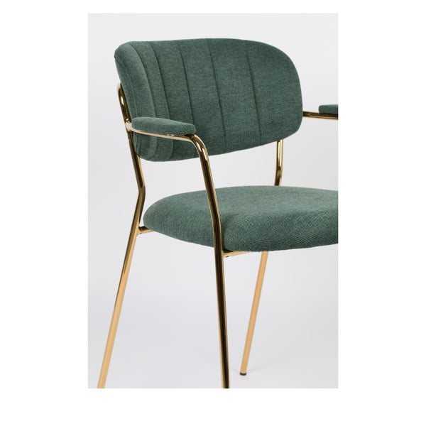 Sötétzöld étkezőszék szett 2 db-os Jolien – White Label-image-1