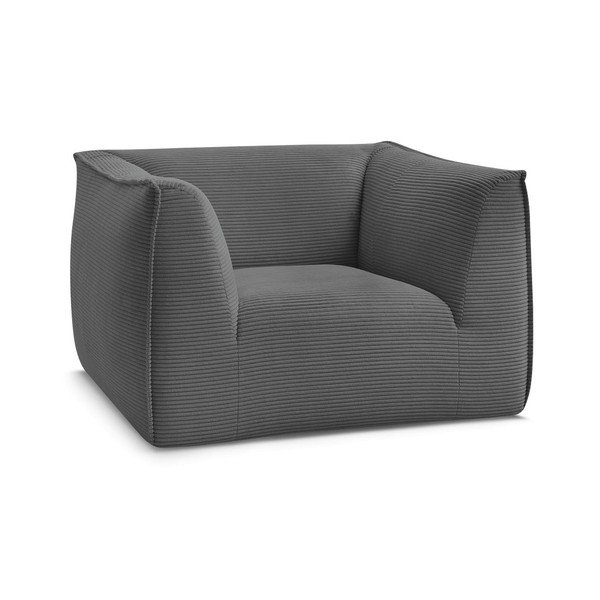 Sötétszürke kordbársony fotel Giorgia – Bobochic Paris