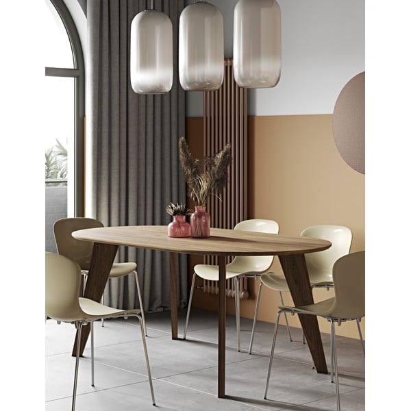 Natúr színű étkezőasztal diófa dekoros asztallappal 100x180 cm Lago – TemaHome-image-2