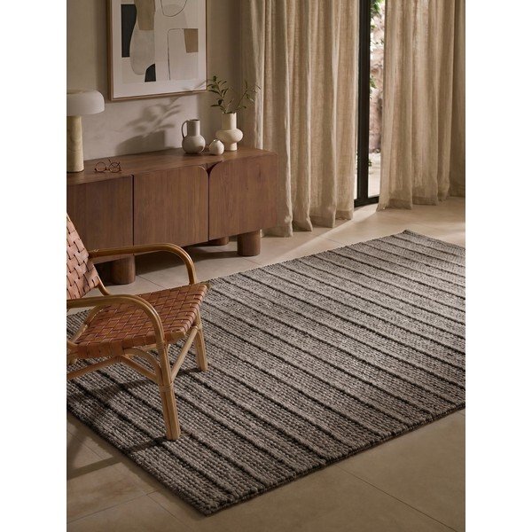 Sötétszürke-sötétbarna kézi szövésű gyapjú szőnyeg 120x170 cm Camden Parker – Ted Baker-image-1