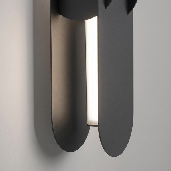 Fekete fém LED fali lámpa CHAIN – Thoro-image-3