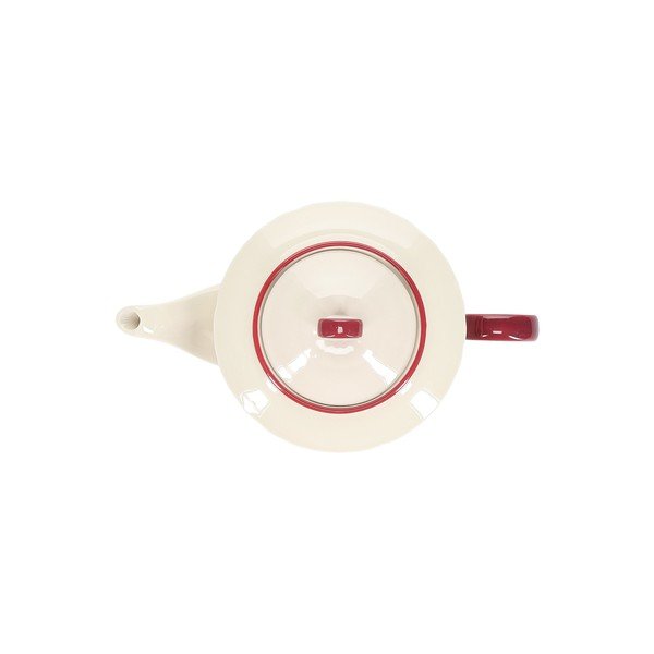 Borvörös-elefántcsont színű porcelán teáskanna 920 ml Cyril – S|P Collection-image-3