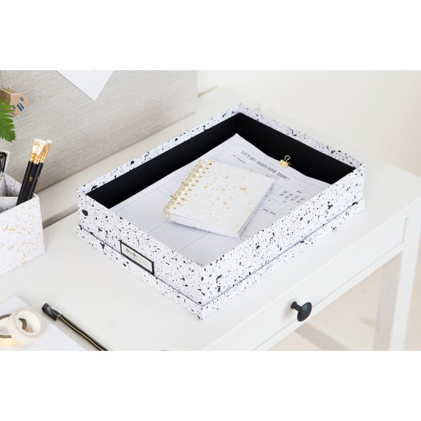 Oskar fekete-fehér tárolódoboz - Bigso Box of Sweden-image-1