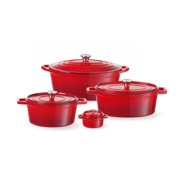 Indukciós tűzhelyhez alkalmas öntöttvas edény fedővel 270 ml – Hendi-image-1