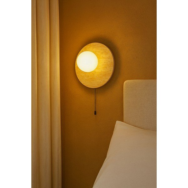 Bézs kő fali lámpa ø 12 cm Hilde – Opviq lights-image-2