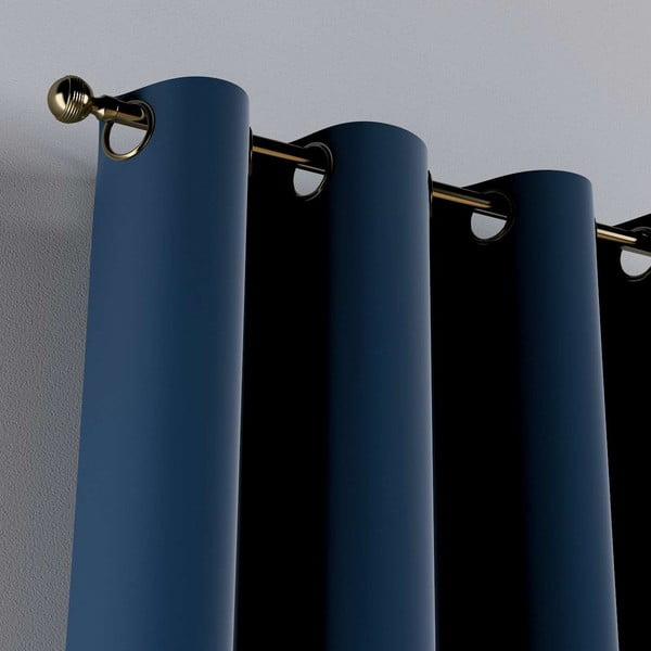 Kék függöny 260x130 cm Posh Velvet - Yellow Tipi-image-3