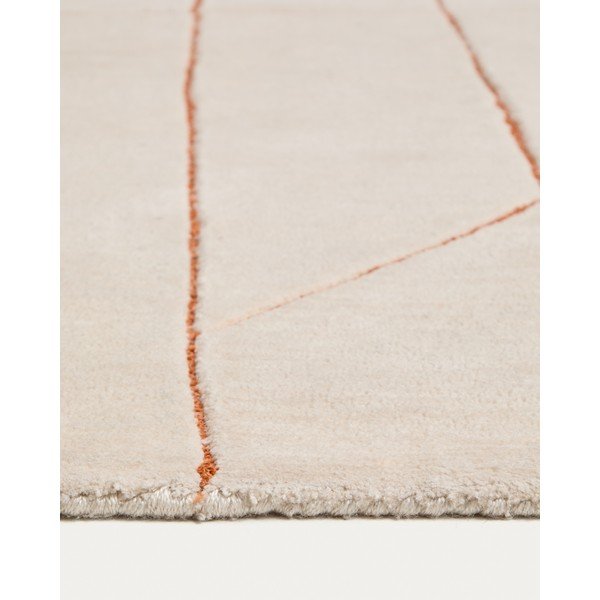 Krémszínű kézi szövésű szőnyeg 160x230 cm Delide – Kave Home-image-1