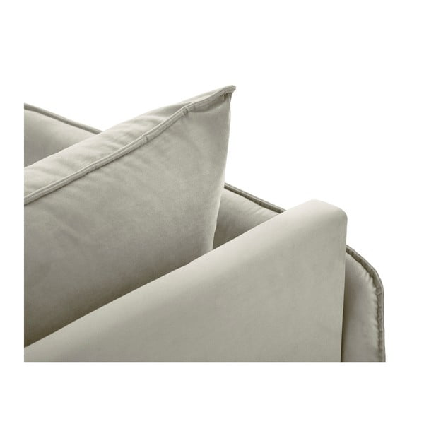 Vienna bézs bársony heverő, jobb oldali - Cosmopolitan Design-image-4