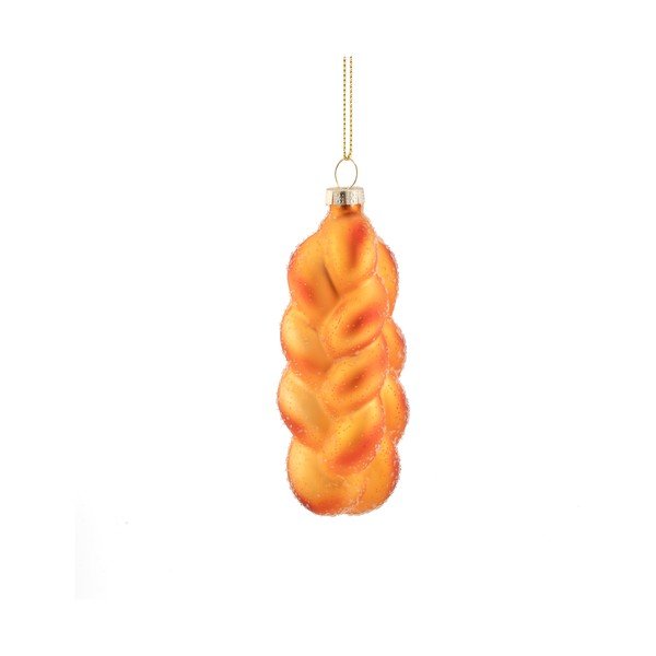 Üveg karácsonyfadísz 3,5 cm Plait Bread – Sass & Belle