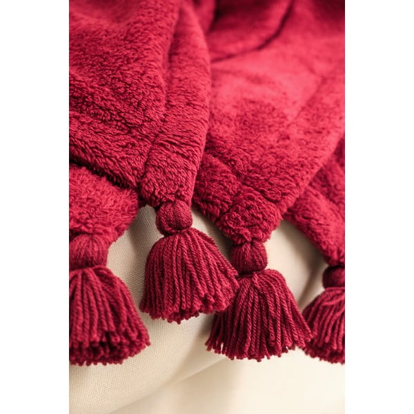 Piros mikroplüss ágytakaró franciaágyra 200x220 cm Puffy – Mijolnir-image-2