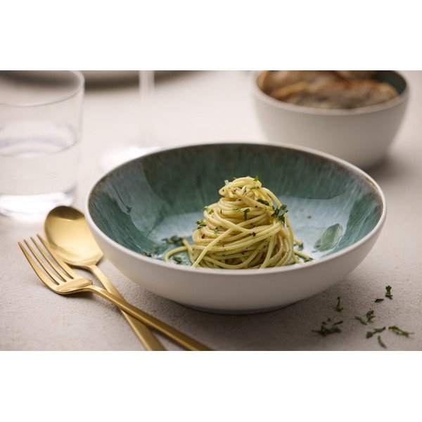 Fehér-zöld kőedény tálka 900 ml Gastro White/Green – Bitz-image-3