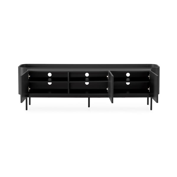 Fekete TV-állvány 180x55x40 cm Willa – MOME-image-3