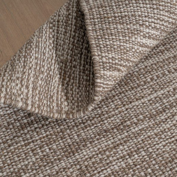 Barna kétoldalas gyapjúkeverék szőnyeg 80x150 cm – Ixia-image-2